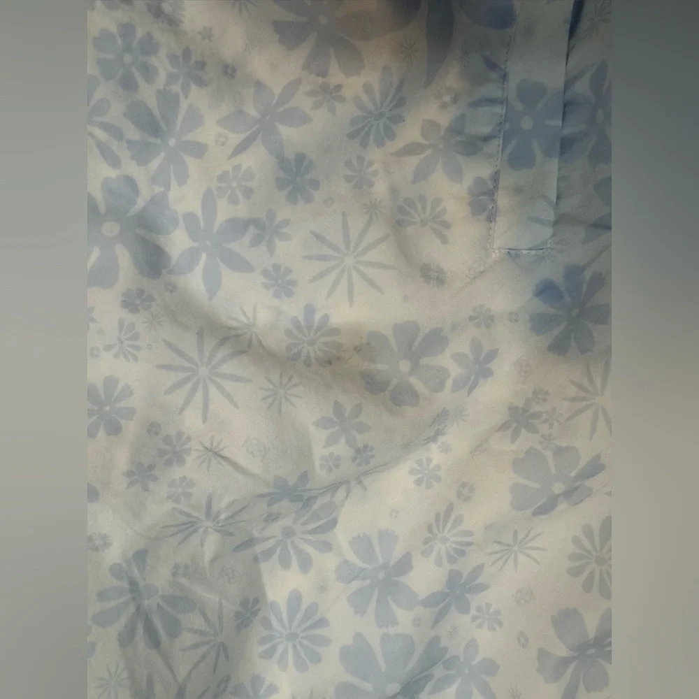 KIJUN
White & Blue Flower Sheer Windbreaker Jacket - Picture 9 of 9